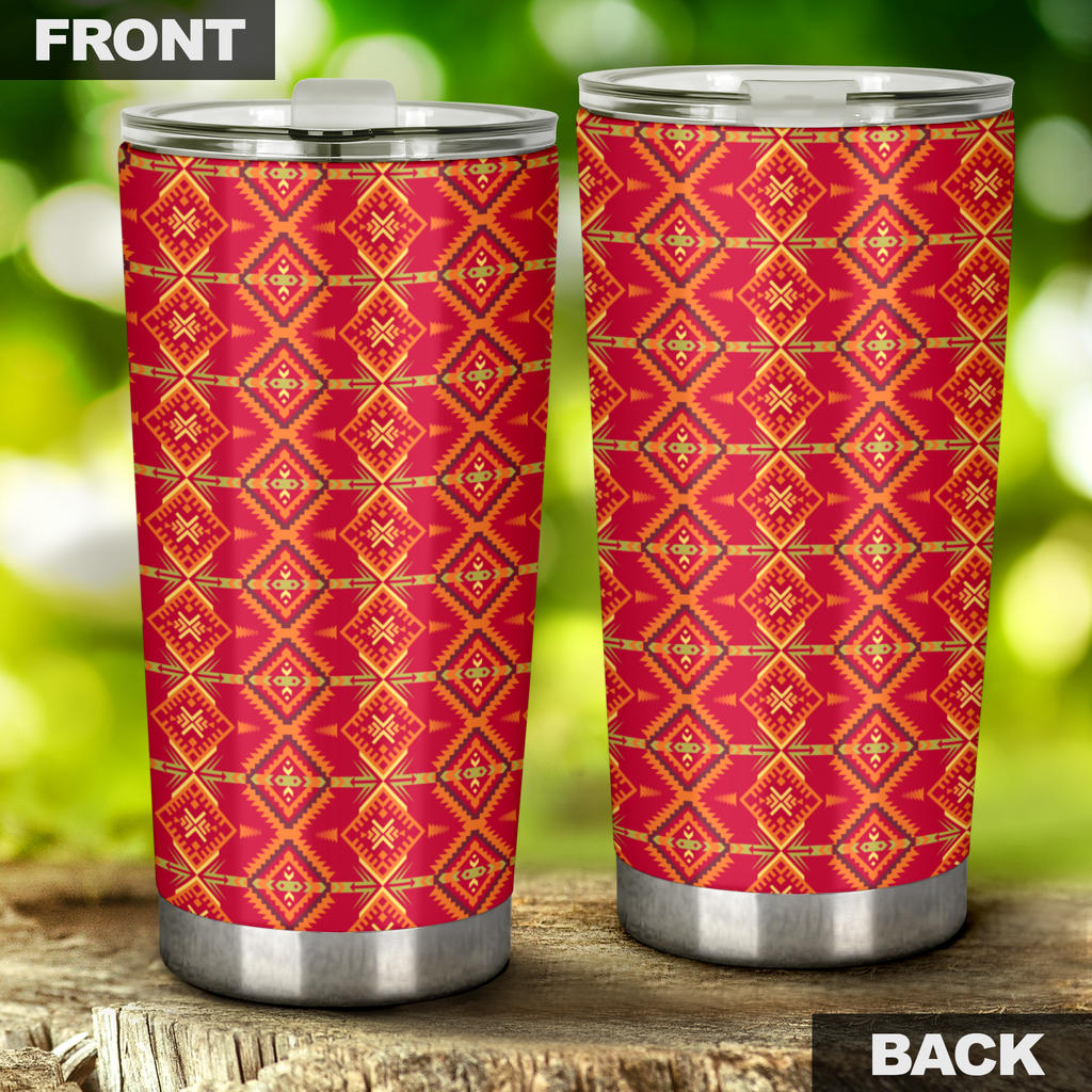 Southwest Aztec Design Themed Print Tumbler