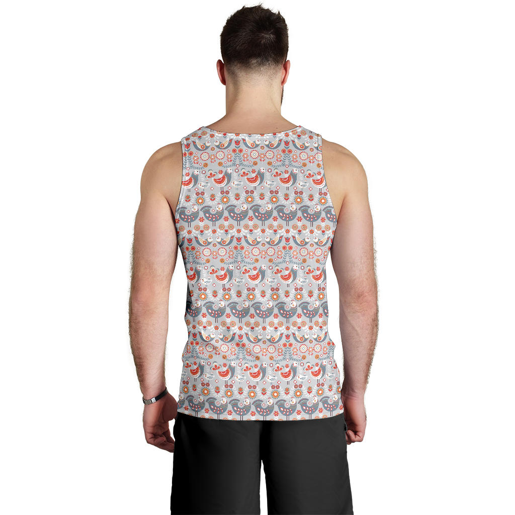 Swedish Nordic Design Print Men Tank Top