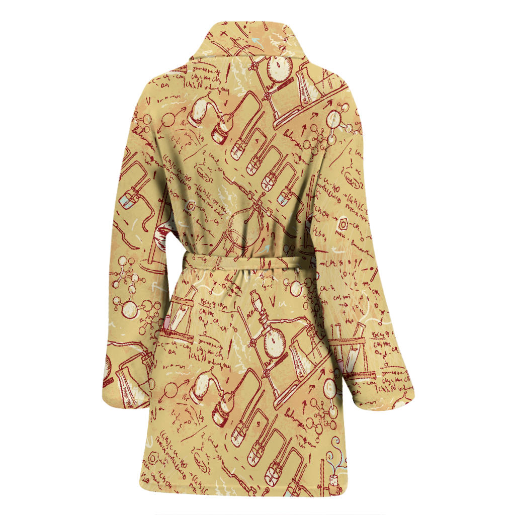 Chemical Pattern Print Design 01 Women Bathrobe
