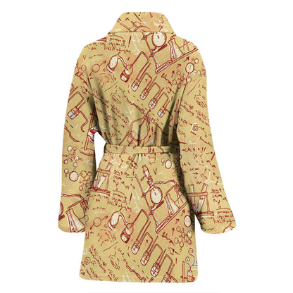 Chemical Pattern Print Design 01 Women Bathrobe