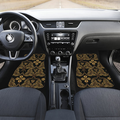 Celtic Knot Gold Design Car Floor Mats Front Back