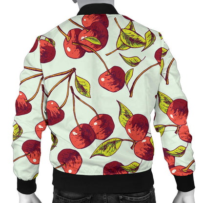 Cherry Hand Draw Men Bomber Jacket