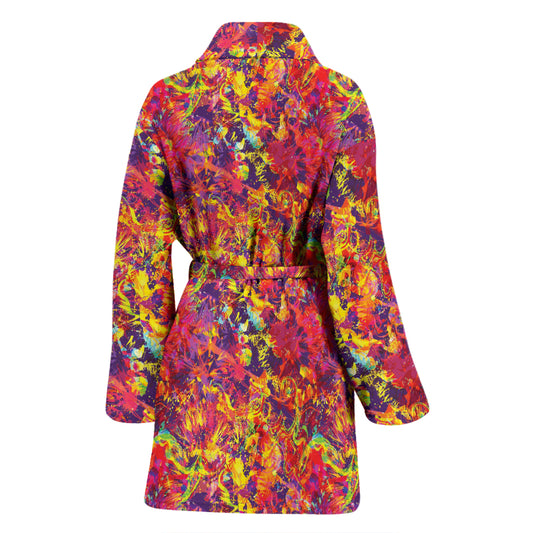 Splatter Print Design LKS303 Women Bathrobe