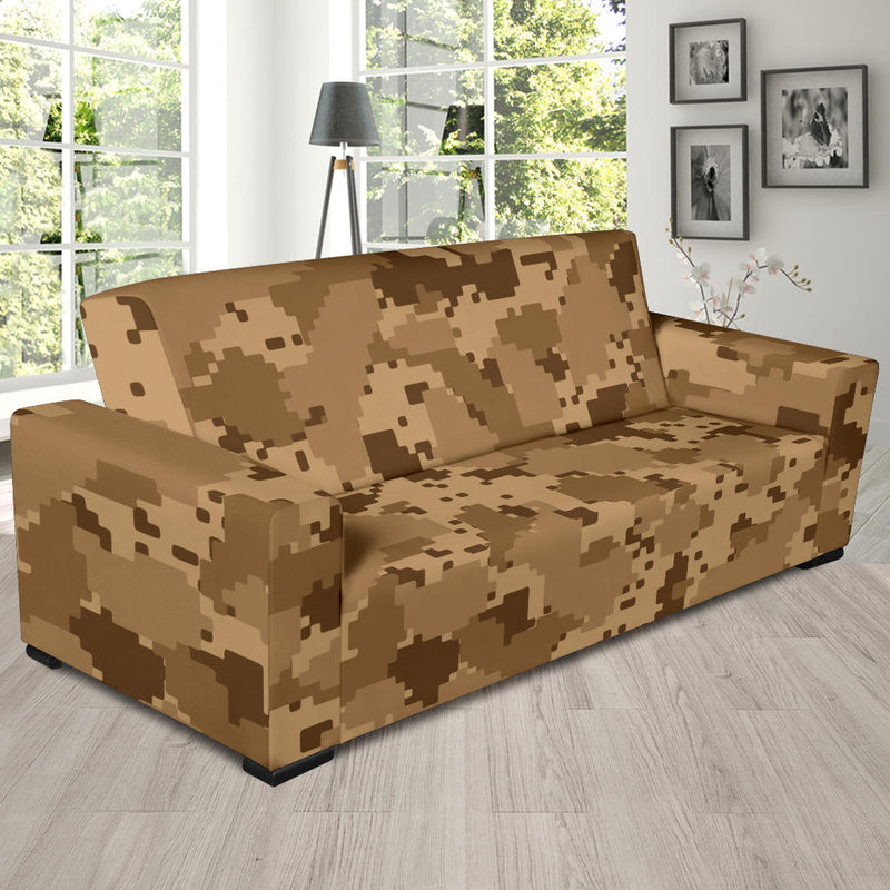 ACU Desert Digital Pattern Print Design 01 Sofa Slipcover