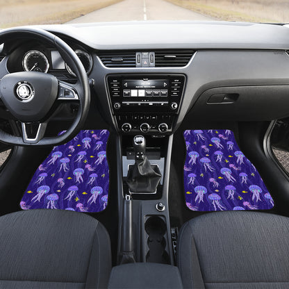 Jellyfish Style Print Car Floor Mats Front Back