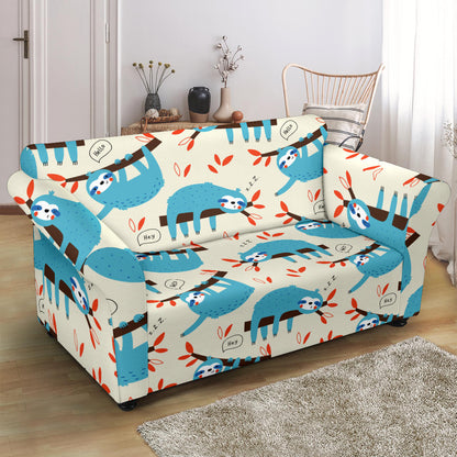 Sloth Print Design LKS3011 Loveseat Couch Slipcover