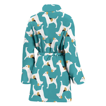 Russell Terriers Print Design LKS301 Women Bathrobe
