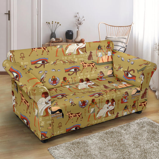 Ancient Greek Classic Pattern Design LKS305 Loveseat Couch Slipcover