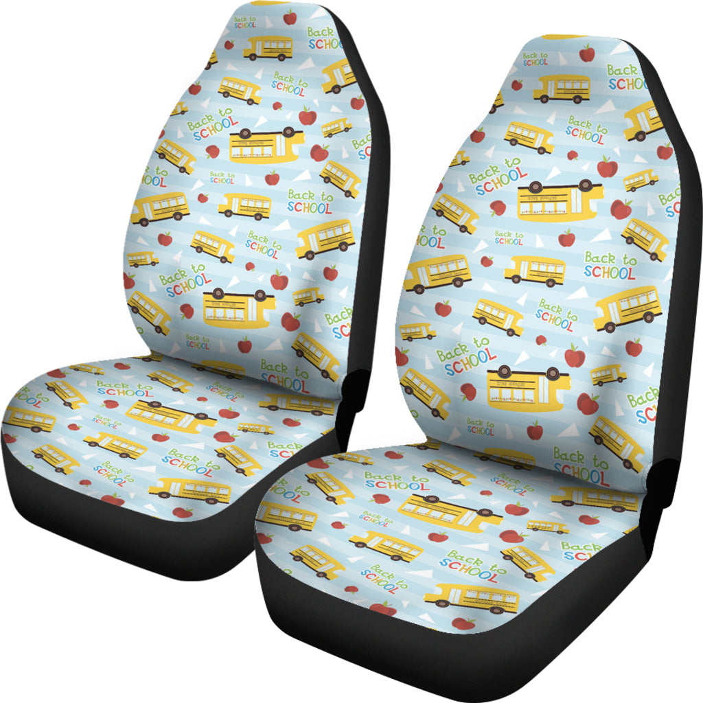 School Bus Back To School Print Design LKS303 Car Seat Covers