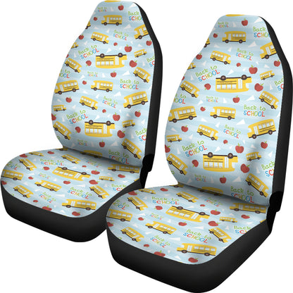 School Bus Back To School Print Design LKS303 Car Seat Covers