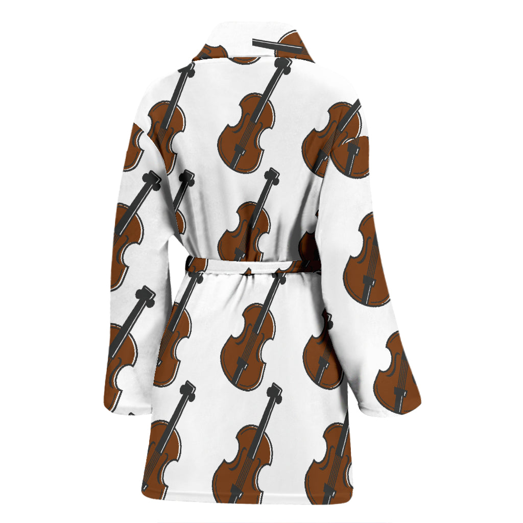 Violin Print Design LKS405 Women Bathrobe