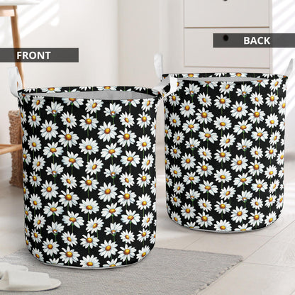 Daisy Print Pattern Laundry Basket