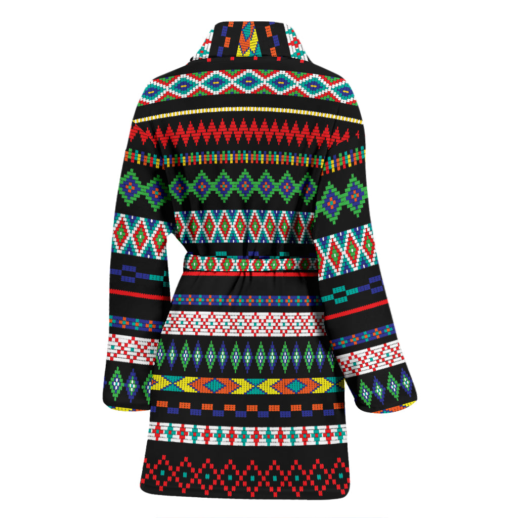 Southwest Pattern Print Design LKS302 Women Bathrobe