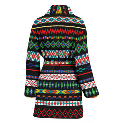 Southwest Pattern Print Design LKS302 Women Bathrobe