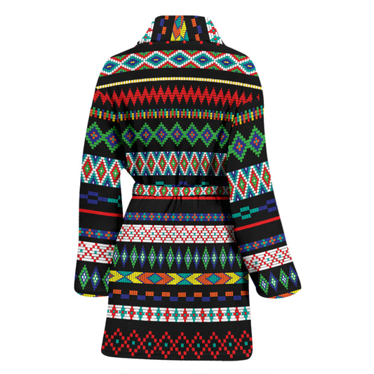 Southwest Pattern Print Design LKS302 Women Bathrobe