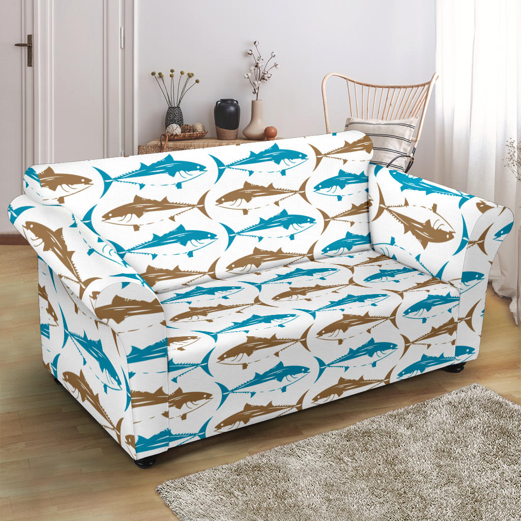 Tuna Fish Print Design LKS301 Loveseat Couch Slipcover