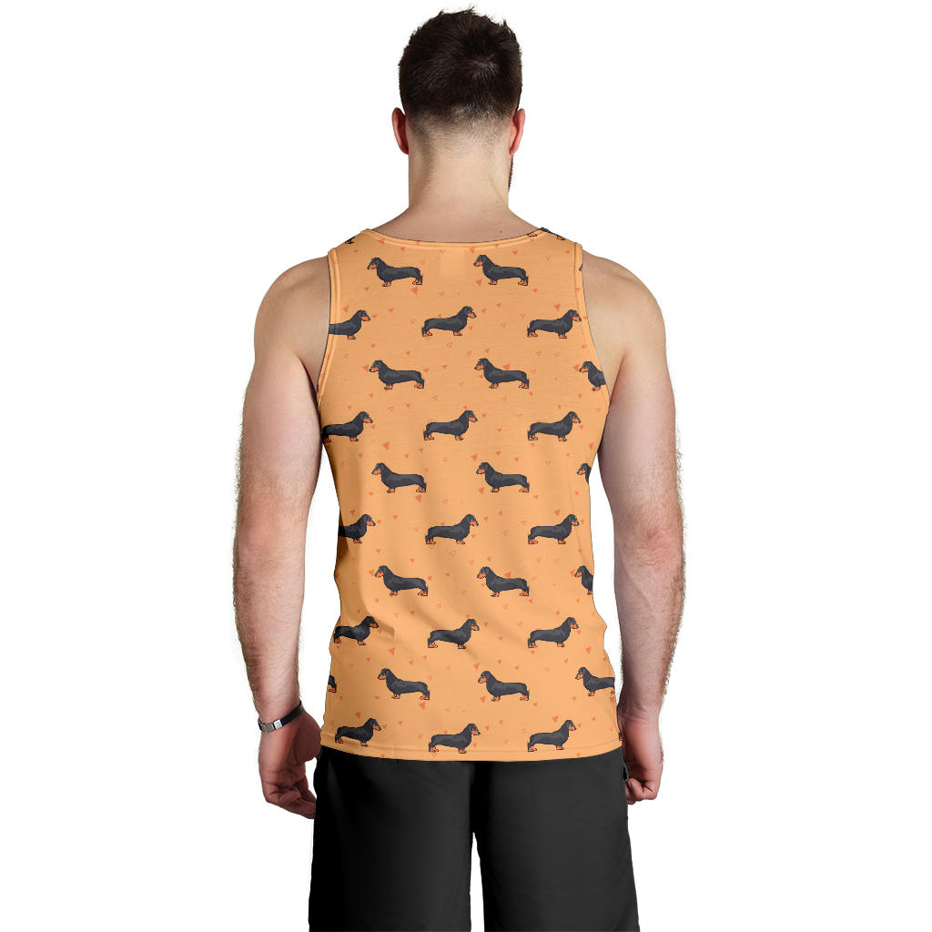 Dachshund Draw Print Pattern Men Tank Top