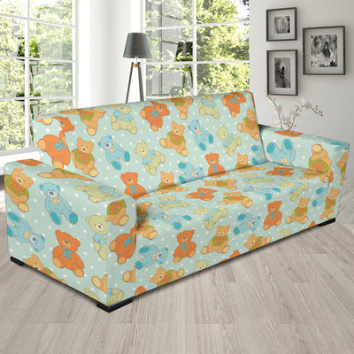 Bear Pattern Print Design 02 Sofa Slipcover