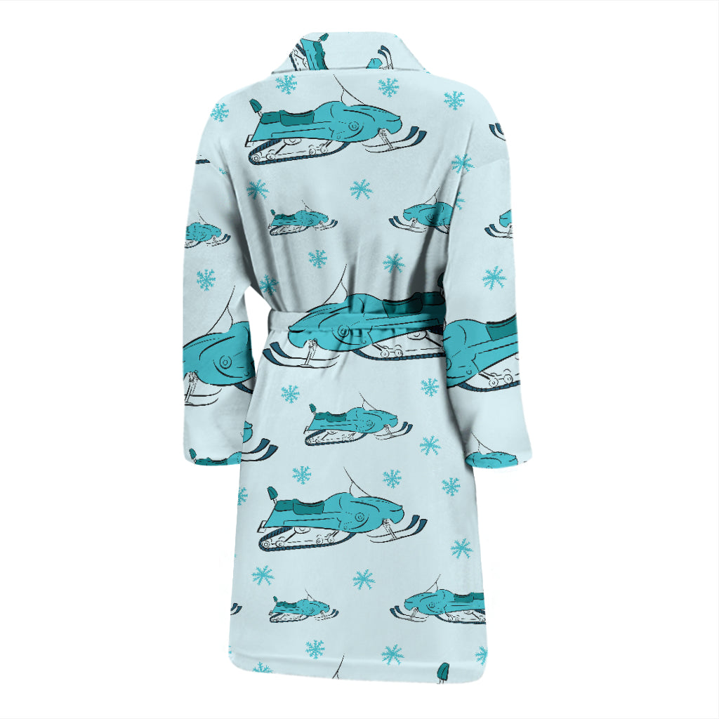 Snowmobile Print Design LKS301 Men Bathrobe
