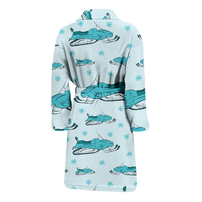 Snowmobile Print Design LKS301 Men Bathrobe
