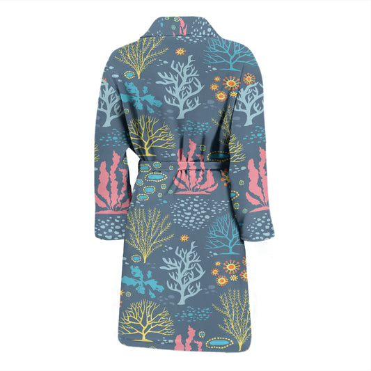 Seaweed Print Design LKS304 Men Bathrobe