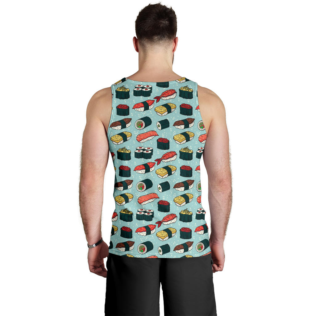 Sushi Pattern Design Men Tank Top