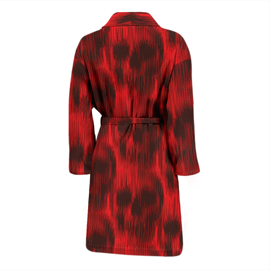 Skull Red Print Design LKS306 Men Bathrobe