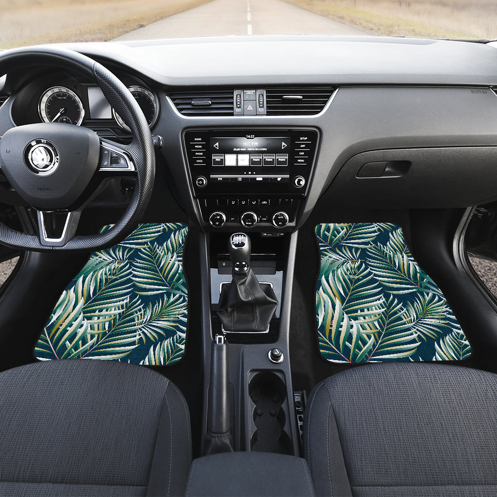 Sun Spot Tropical Palm Leaves hower Curtain Car Floor Mats Front Back