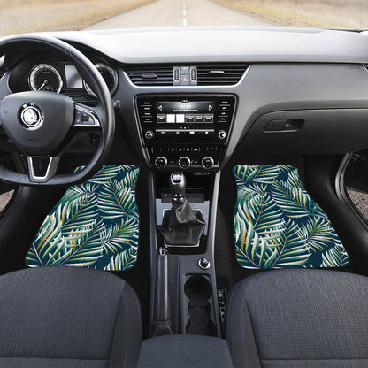 Sun Spot Tropical Palm Leaves hower Curtain Car Floor Mats Front Back