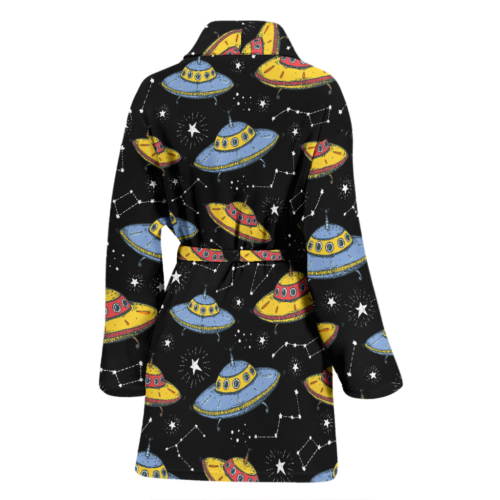 UFO Print Design LKS307 Women Bathrobe