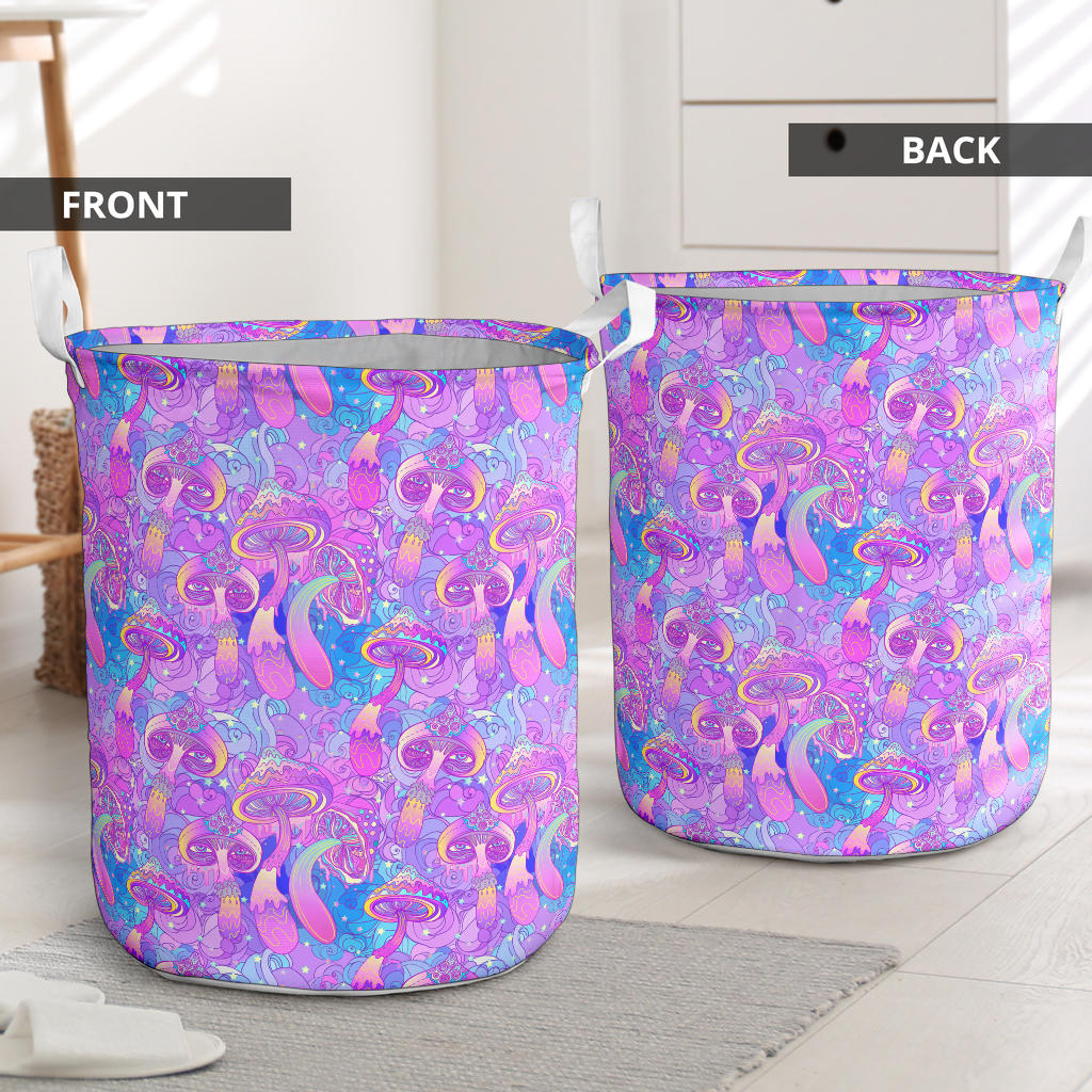 Psychedelic Trippy Mushroom Print Laundry Basket