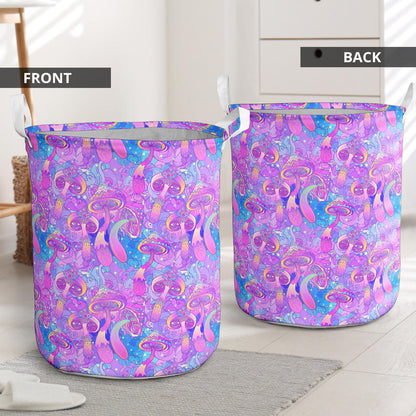 Psychedelic Trippy Mushroom Print Laundry Basket