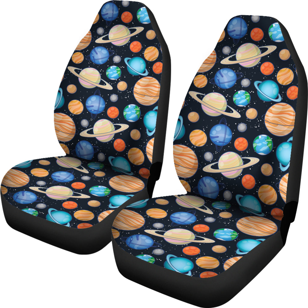 Planet Colorful Print Design LKS301 Car Seat Covers