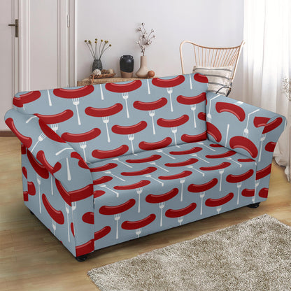 Sausage Print Design LKS301 Loveseat Couch Slipcover