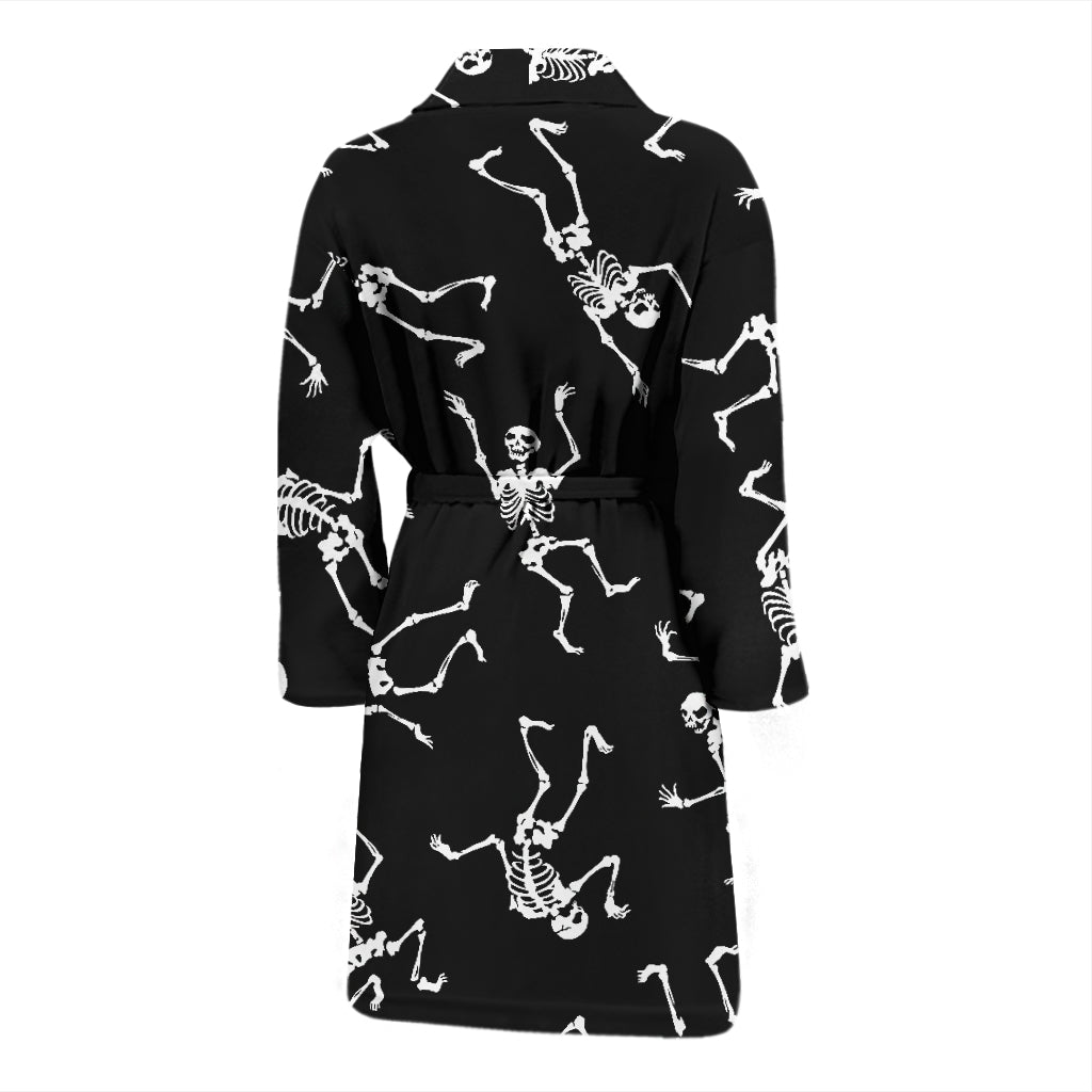 Skeleton Print Design LKS305 Men Bathrobe