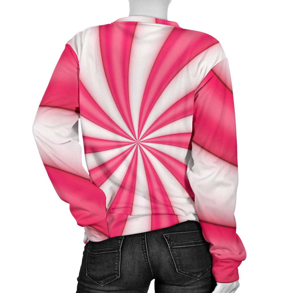 Vortex Twist Swirl Candy Print Women Long Sleeve Sweatshirt