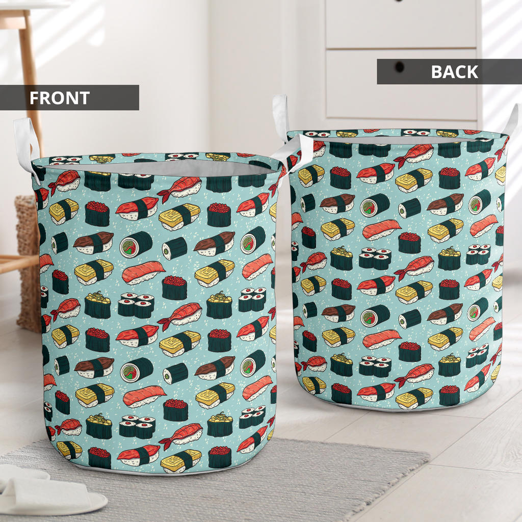 Sushi Pattern Design Laundry Basket