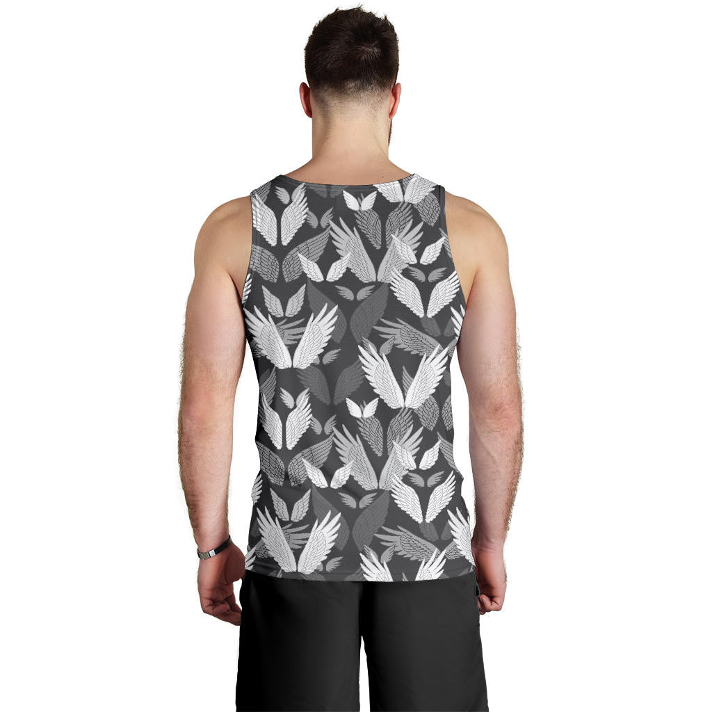 Angel Wings Pattern Design Themed Print Men Tank Top