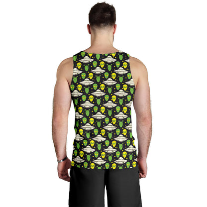 Alien UFO Pattern Men Tank Top