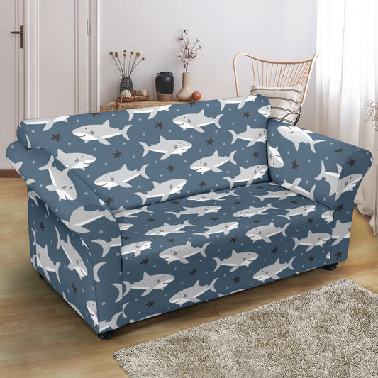 Shark Print Design LKS305 Loveseat Couch Slipcover