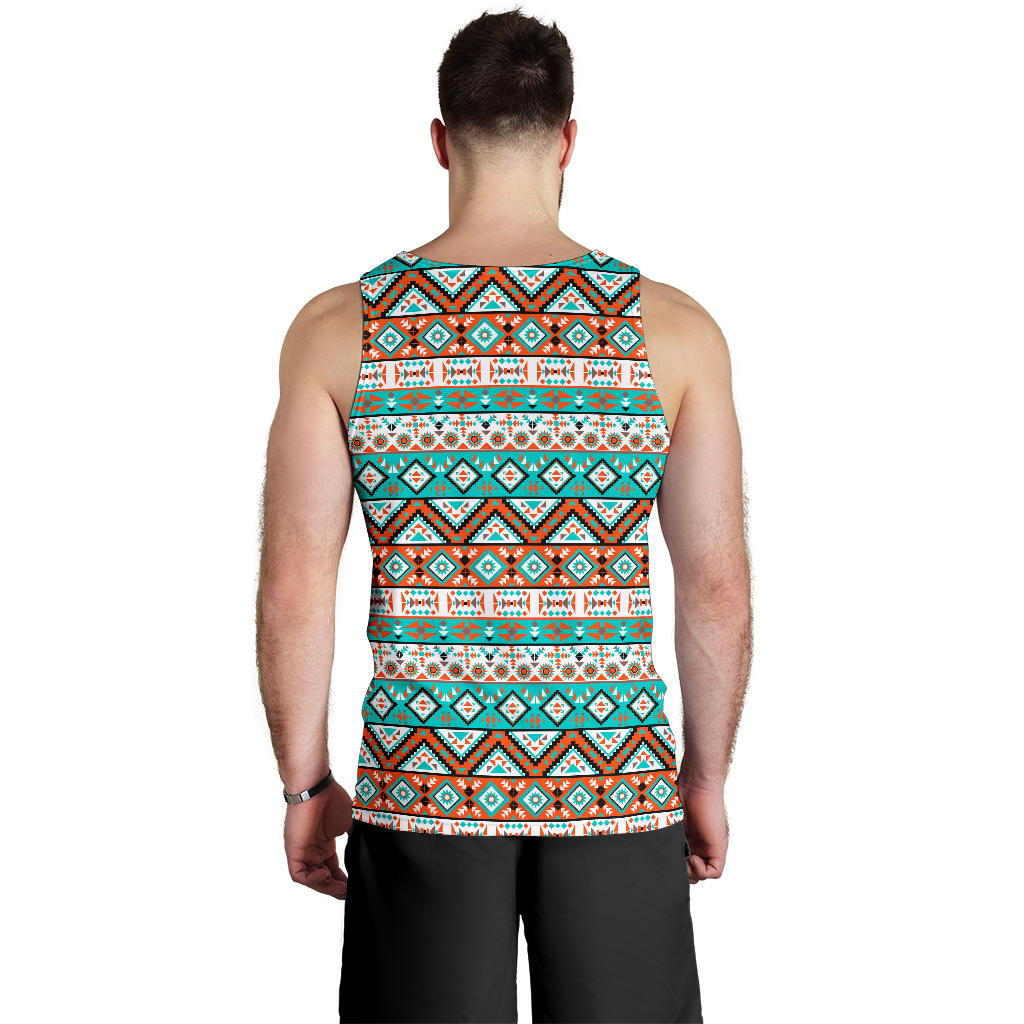 Navajo Style Print Pattern Men Tank Top