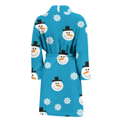 Snowman Print Design LKS303 Men Bathrobe