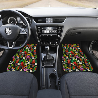 Parrot Design Print Car Floor Mats Front Back