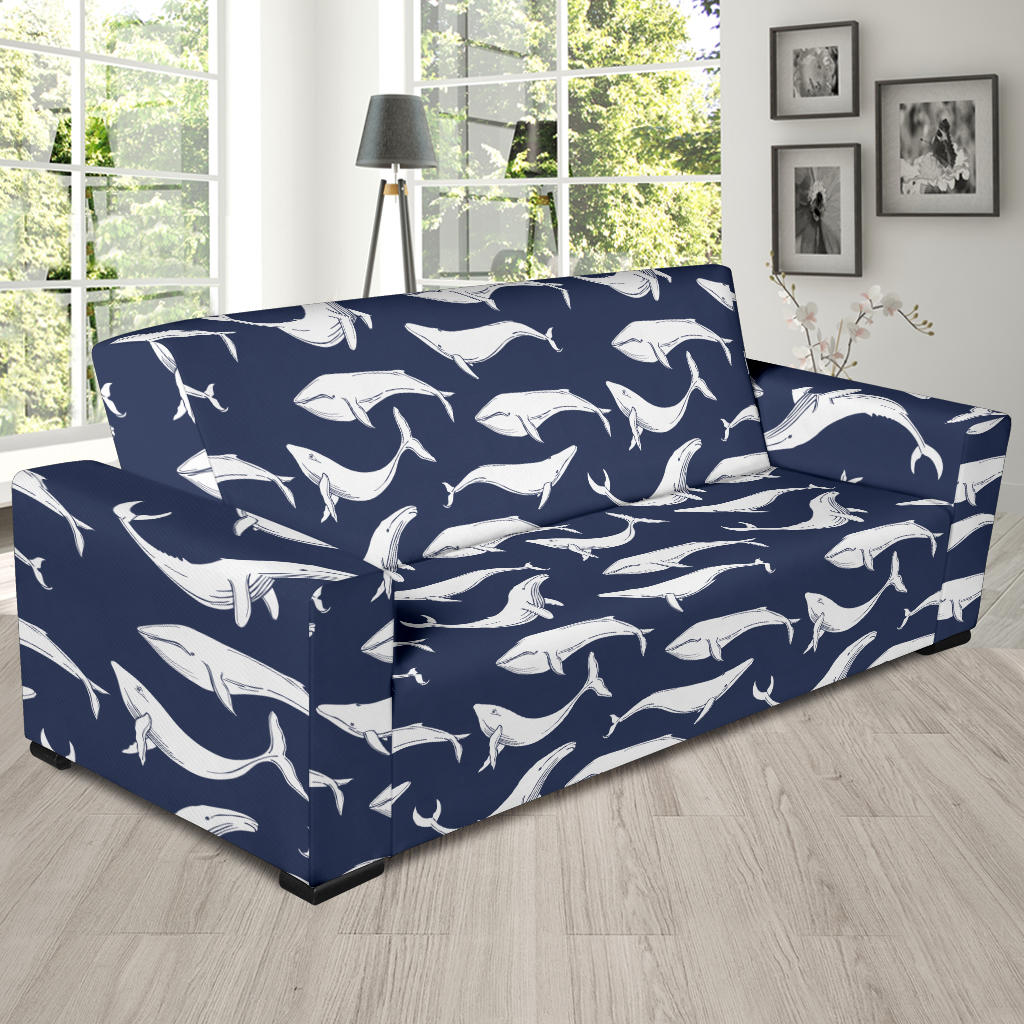 Whale Print Design LKS308 Sofa Slipcover