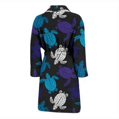 Sea Turtle Print Design LKS306 Men Bathrobe