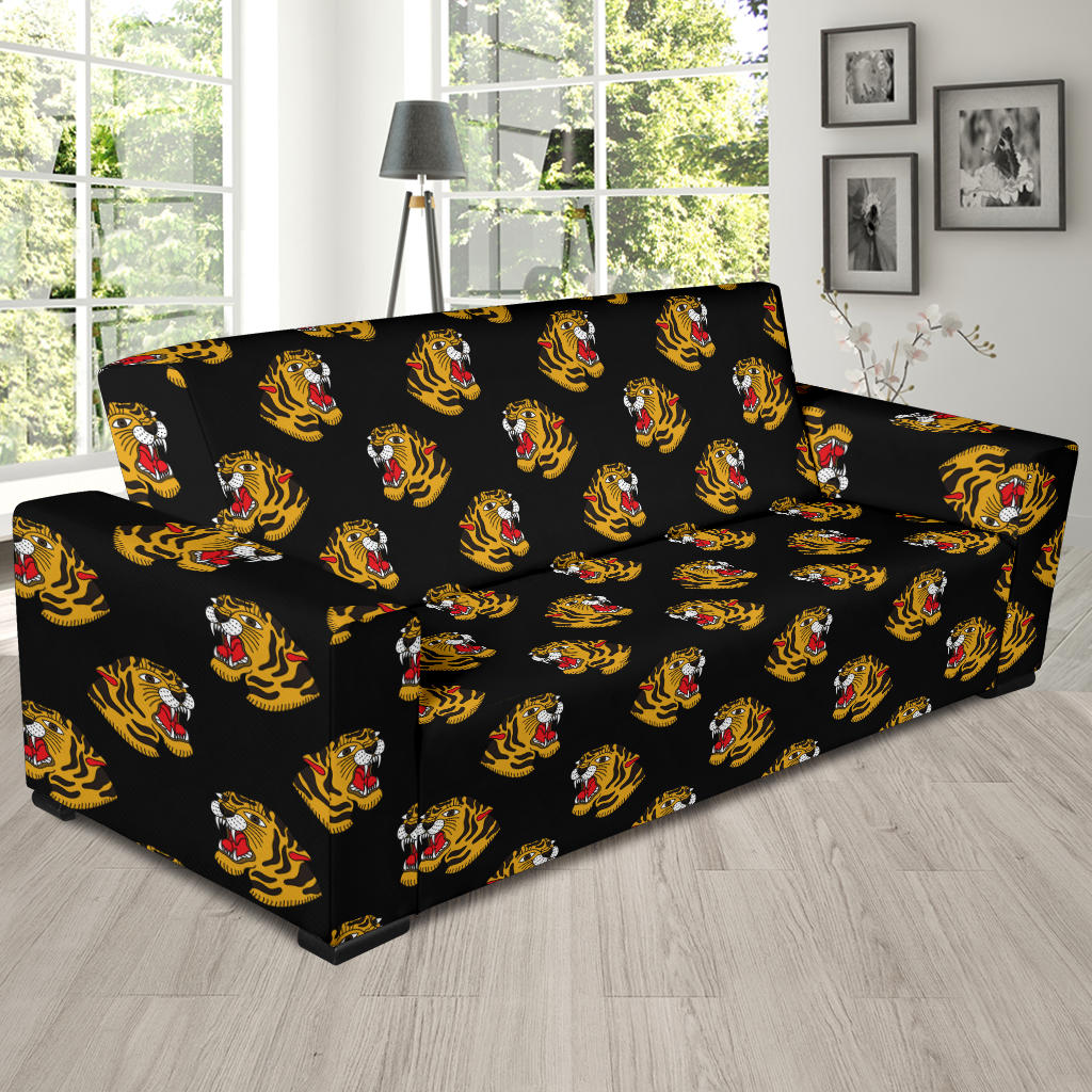 Tiger Head Print Design LKS306 Sofa Slipcover
