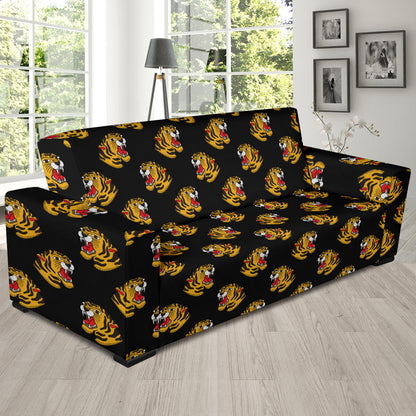 Tiger Head Print Design LKS306 Sofa Slipcover