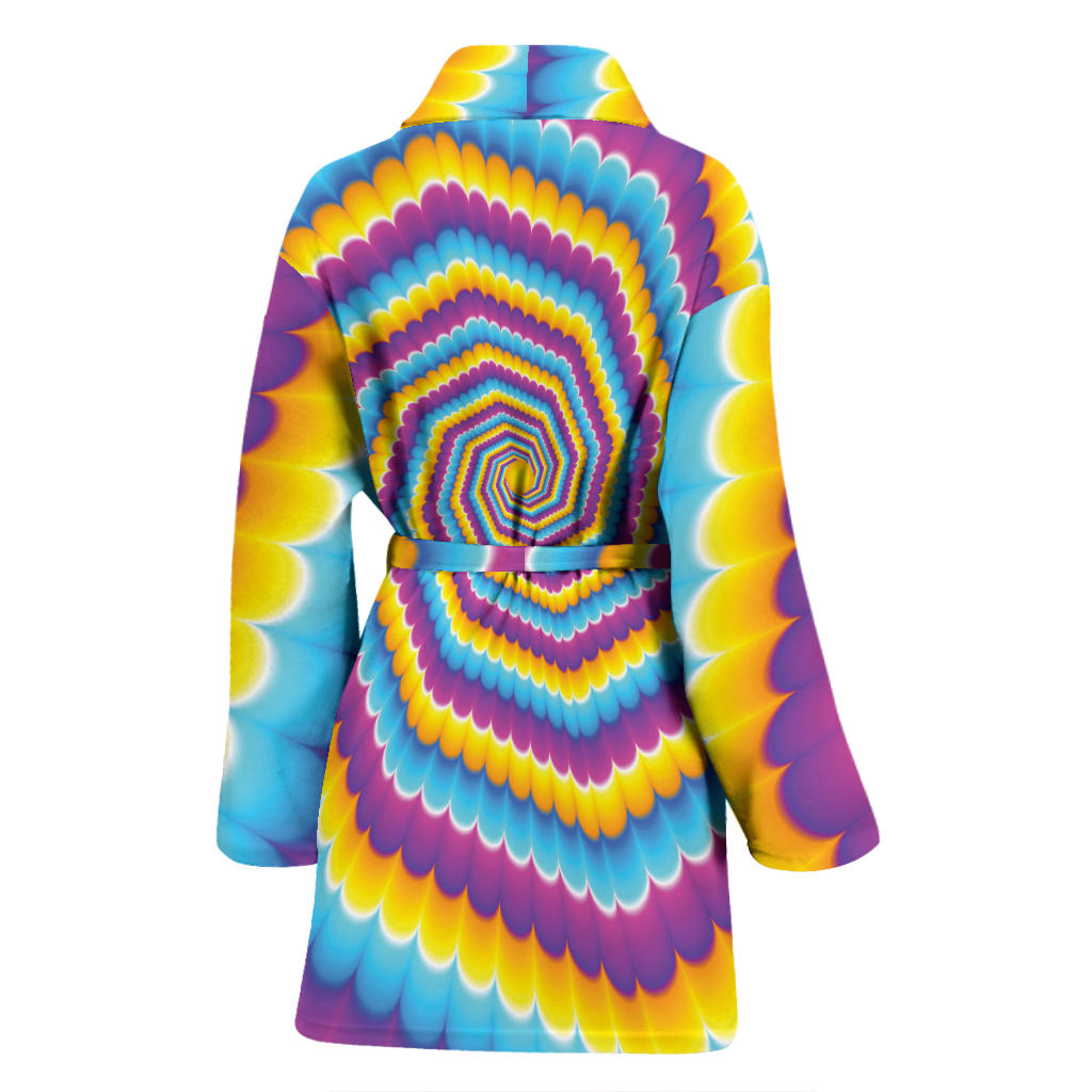Optical illusion Pattern Print Design A04 Women Bathrobe