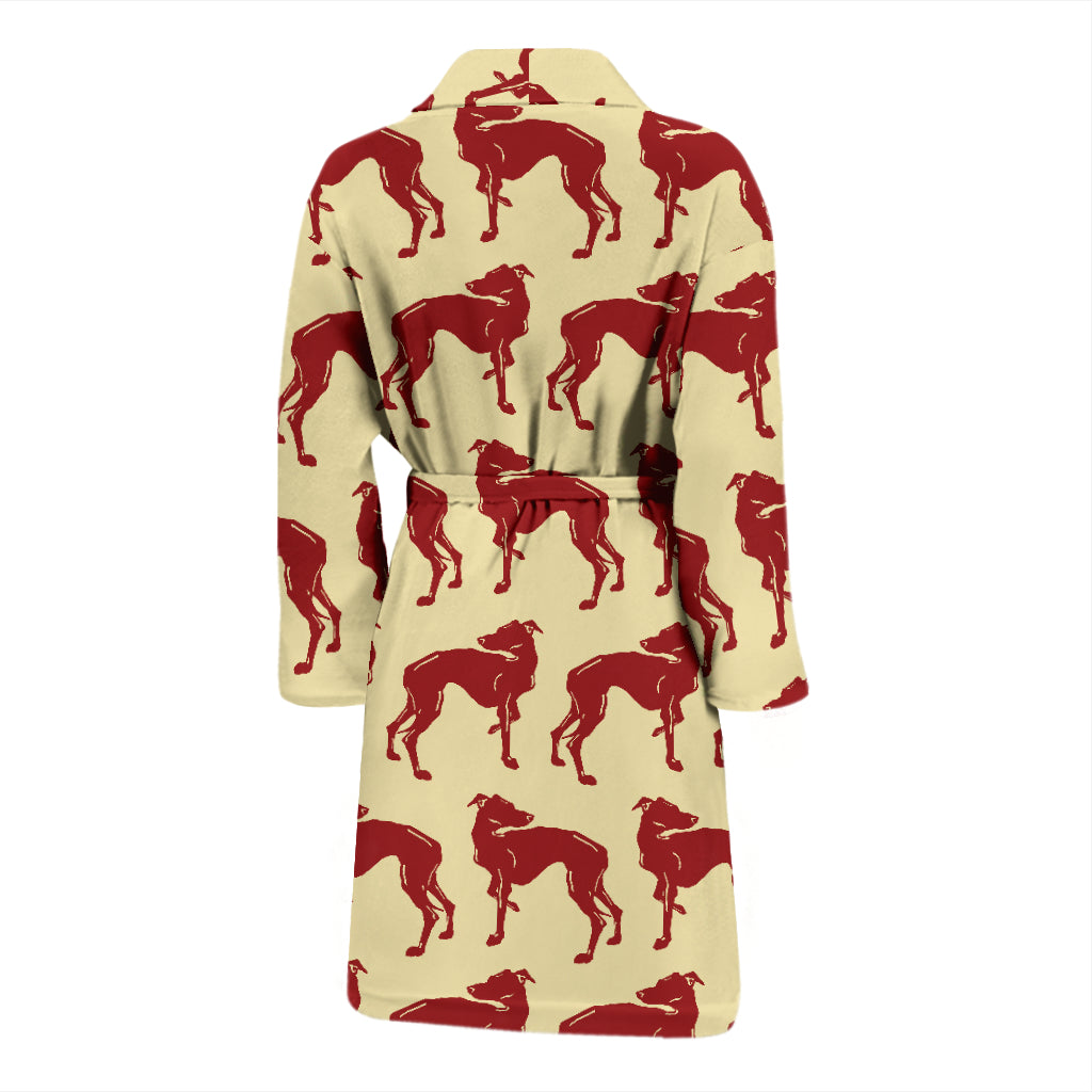 Whippets Print Design LKS301 Men Bathrobe
