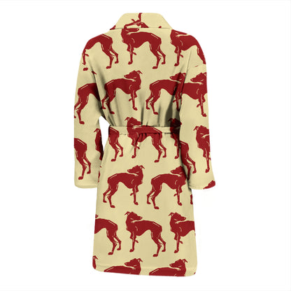 Whippets Print Design LKS301 Men Bathrobe